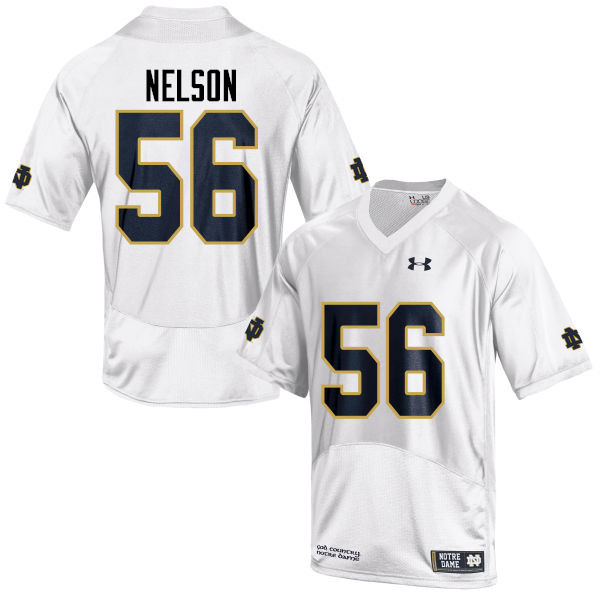 Men #56 Quenton Nelson Notre Dame Fighting Irish College Football Jerseys-White - Click Image to Close